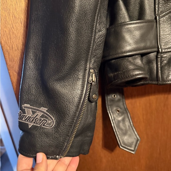 Harley-Davidson Black Leather Fringe Jacket - Picture 5 of 7